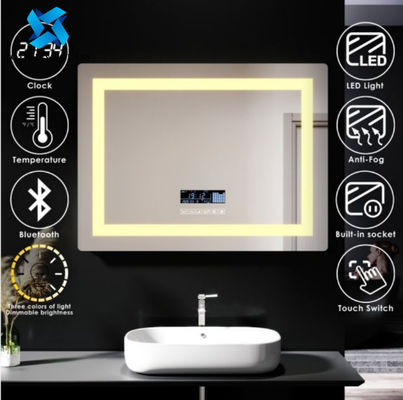 Gương phòng tắm LED chiếu sáng có sưởi với Bluetooth 600 * 800 700 * 900 750 * 1000