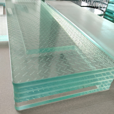 12mm 16mm Frosted Anti slip Tempered Laminated Glass cho cầu thang